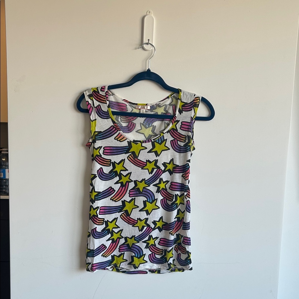 Urban Outfitters Star Rainbow Tank Top | Y2K Graphic | Winter Layering | Size S